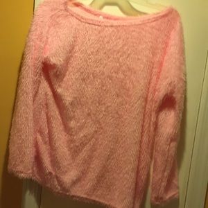 Fleece pink sweater